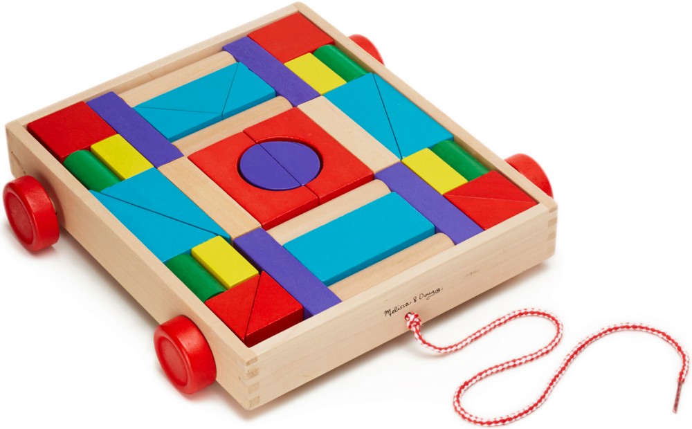 Количка с конструктор за дърпане Melissa and Doug - store.bg