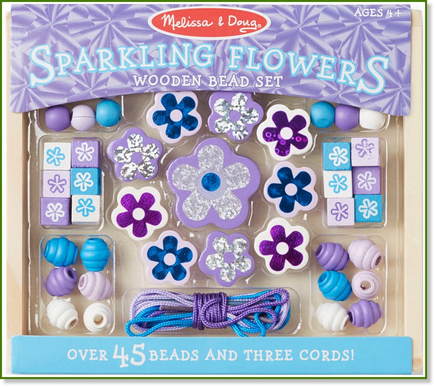 Направи сама бижута Блестящи цветя - Melissa & Doug Направи сама бижута Блестящи цветя - Melissa & Doug - Творчески комплект - творчески комплект