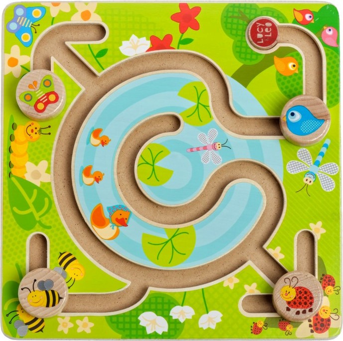 Дървен лабиринт Lucy & Leo - Животни край езерото Дървен лабиринт Lucy & Leo - Животни край езерото - играчка
