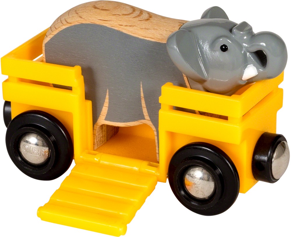 Вагон превозващ слон - Играчки от серията "Brio: Аксесоари" - играчка