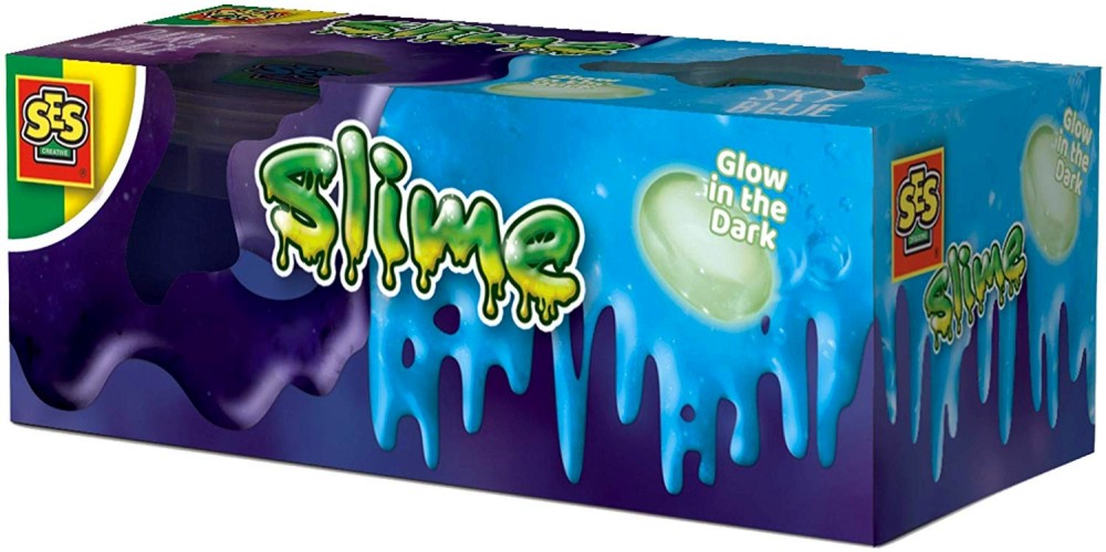    SES Creative - Slime Moonstone Glow in The Dark -   2   120 g - 
