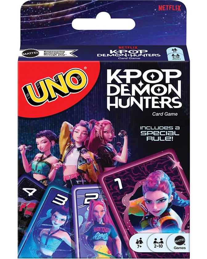 UNO - K-Pop Demond Hunters UNO - K-Pop Demond Hunters - Настолна игра с карти на тема K-Pop Demon Hunters - играчка