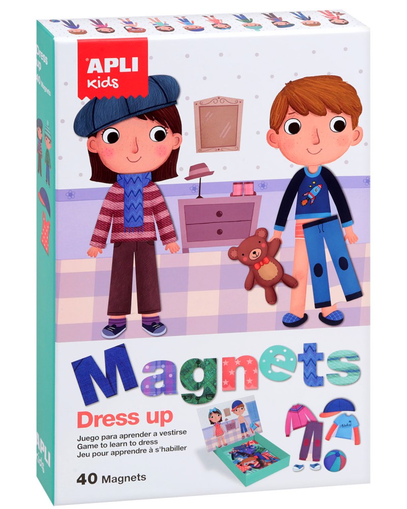 Облечи децата Apli Kids - С 40 магнита - играчка