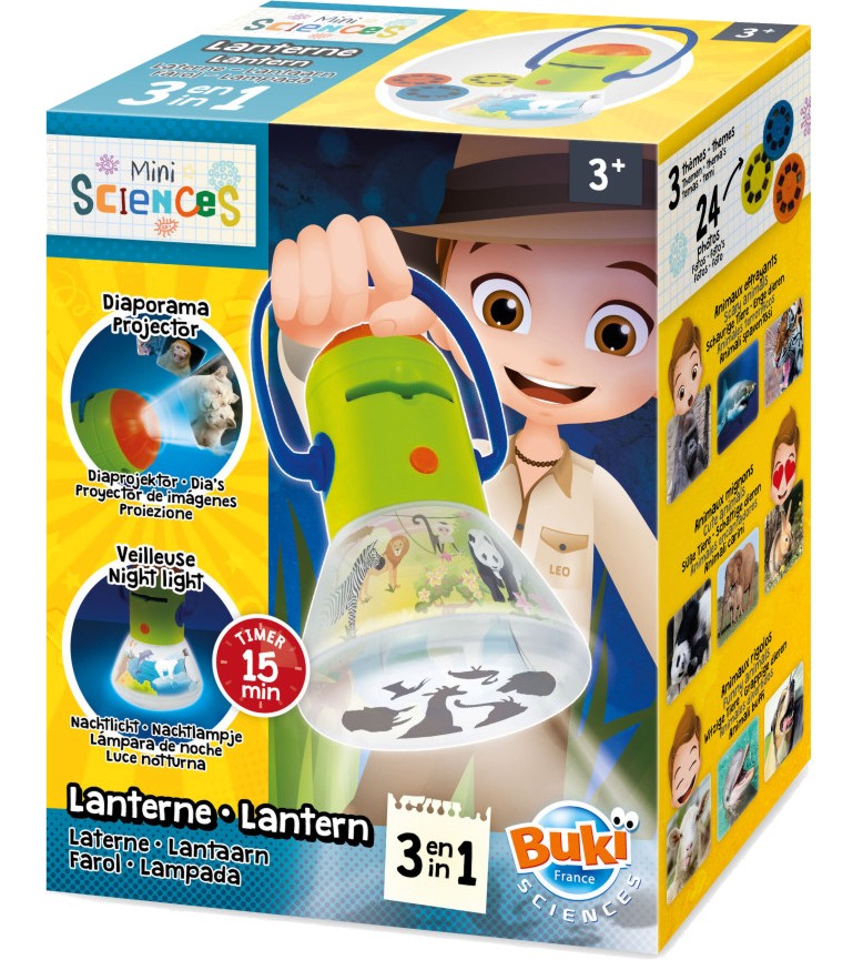 Детски фенер с 3 функции Buki France - От серията Mini Sciences - играчка