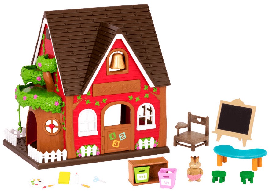 Куклена къщичка за игра Battat - Училище - От серията Lil Woodzeez - играчка