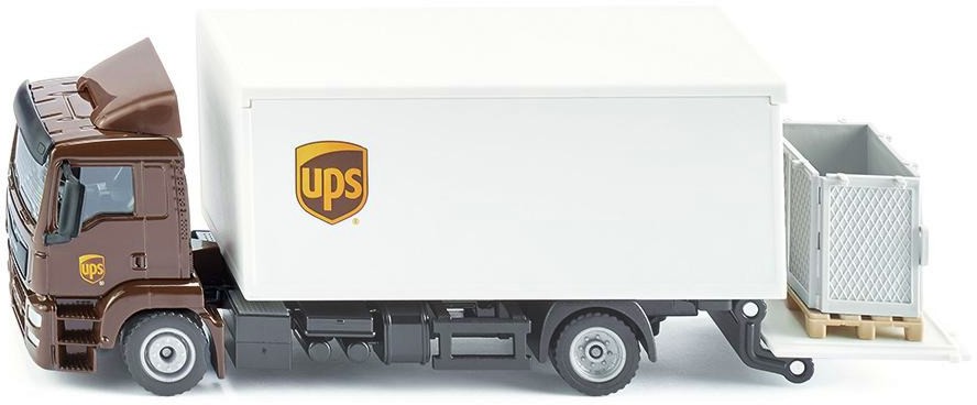 Метален камион с подвижена рампа Siku UPS - От серията Super: Transport - количка