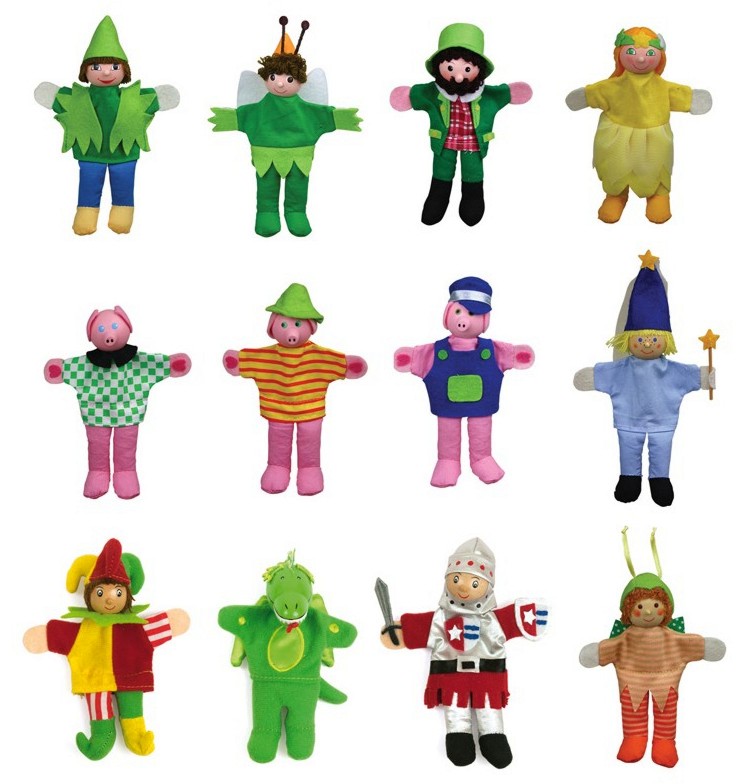 Кукли за пръсти за куклен театър - Комплект от 12 броя - играчка
