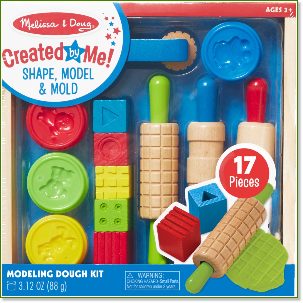Форми за моделиране Melissa & Doug Форми за моделиране Melissa & Doug - Комплект от 12 части - играчка