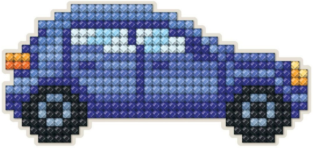 Декорирай магнит с цветни камъчета DArt - Кола Декорирай магнит с цветни камъчета DArt - Кола - Творчески комплект - творчески комплект