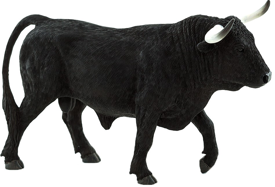 Фигурка на черен Испански бик Mojo - От серията Farmland - фигура