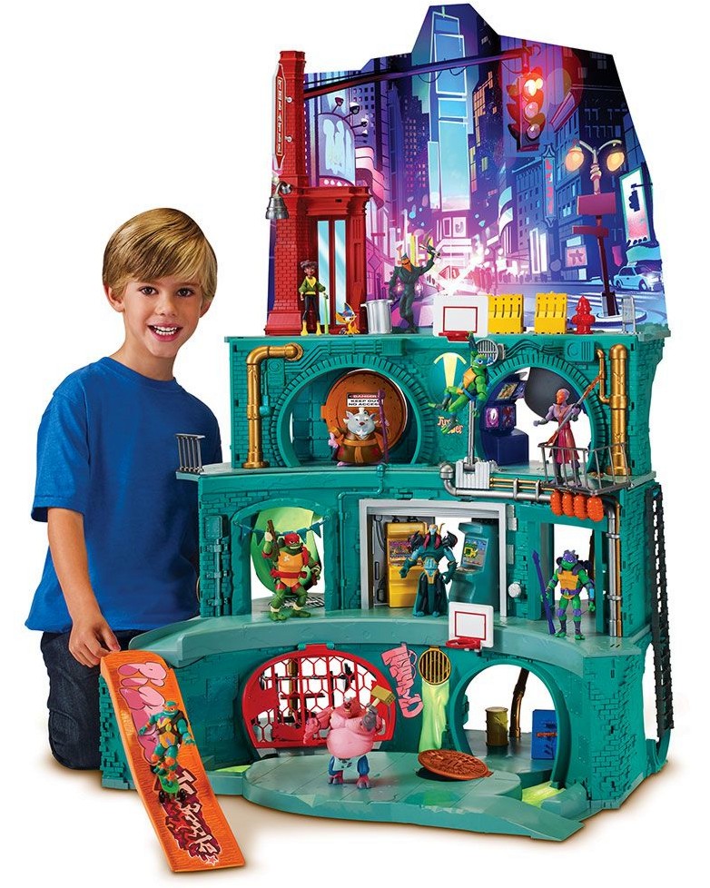 Тайното убежище на Костенурките Нинджа Тайното убежище на Костенурките Нинджа - Детски комплект за игра от серията "Костенурките Нинджа" - играчка