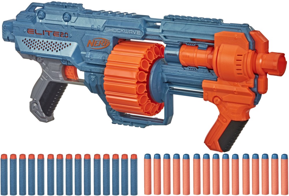 Nerf - Elite 2.0 Shockwave RD-15 - Бластер с 30 стрелички - играчка
