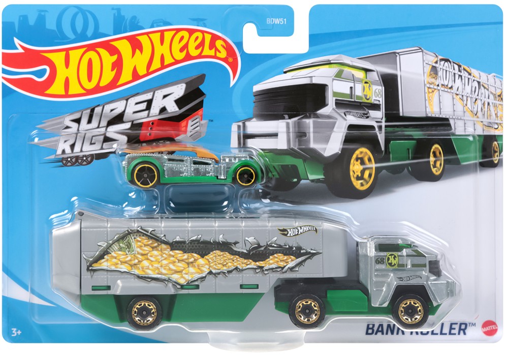     Mattel - Super Rigs Bank Roller -   Hot Wheels - 