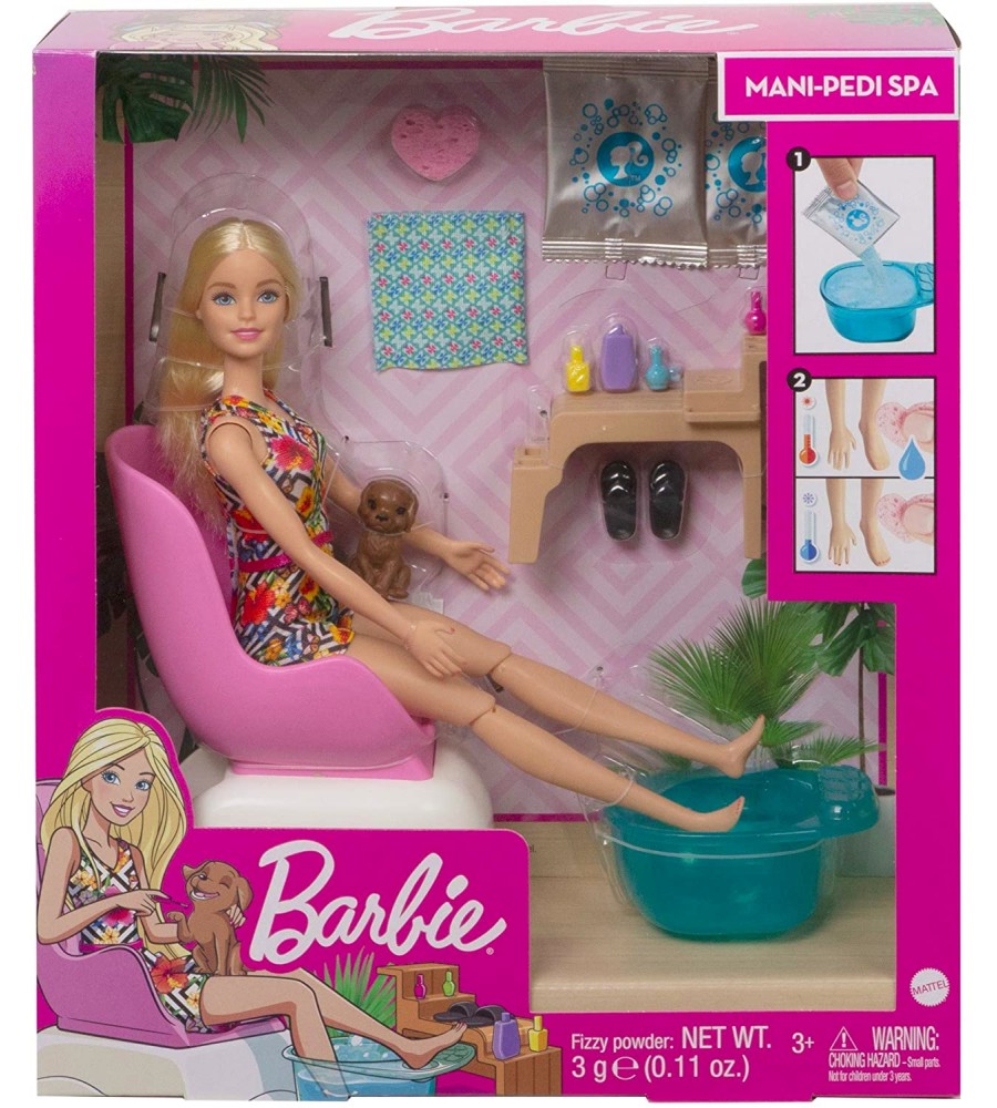 Кукла Барби със салон за маникюр и педикюр - Mattel - На тема Barbie - играчка