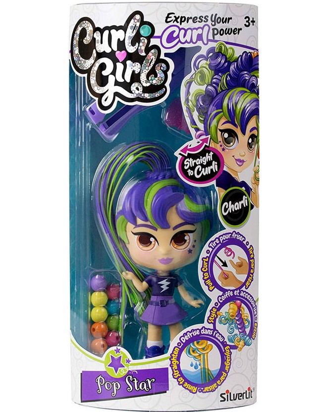 Кукла с накъдряща се коса Silverlit Pop Star - От серията Curli Girls - кукла
