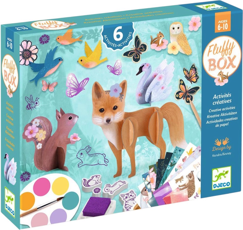 Flubby Box - Djeco Flubby Box - Djeco - Творчески комплект с 6 активности - творчески комплект