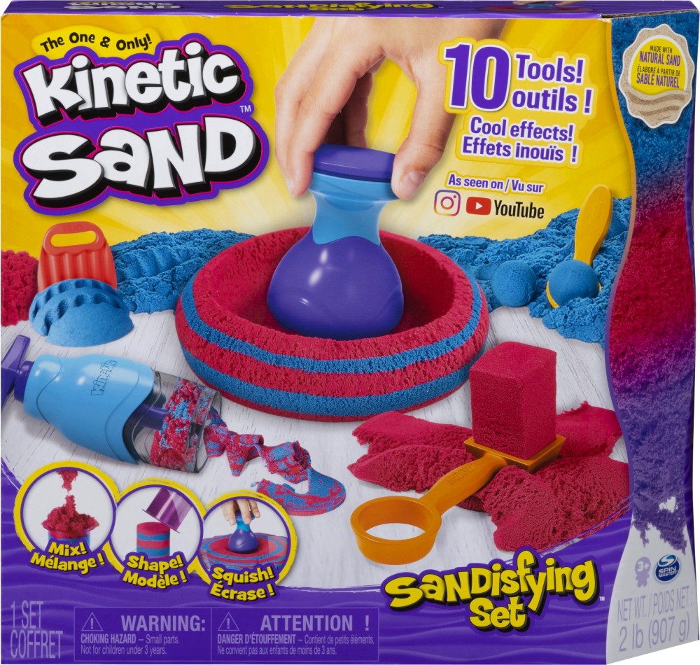 Моделирай сам с кинетичен пясък Spin Master - Творчески комплект от серията Kinetic Sand - творчески комплект