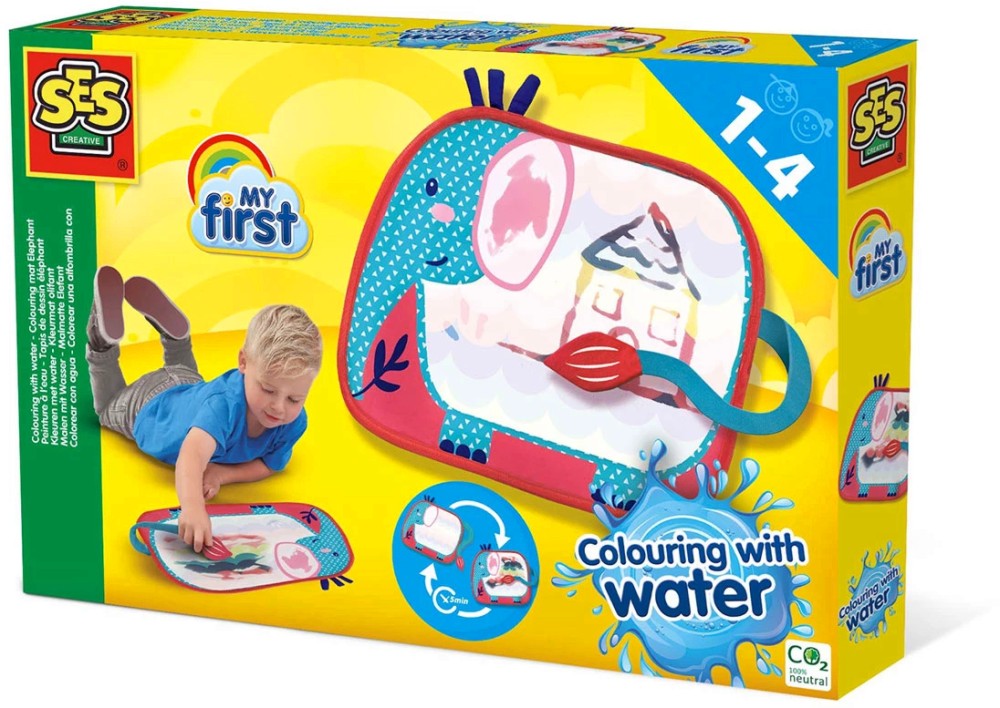 Оцветяване с вода - Слонче - Творчески комплект - творчески комплект