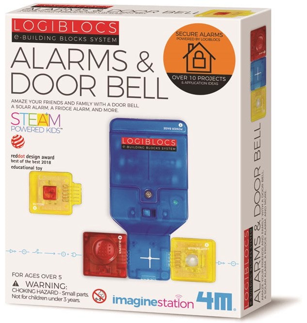 Логически блокчета Аларма и звънец - 4M Логически блокчета Аларма и звънец - 4M - Комплект за програмиране от серията STEAM Powered Kids - образователен комплект