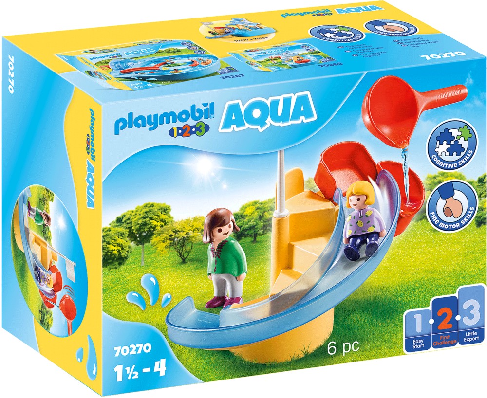 Playmobil 1.2.3 - Водна пързалка - играчка