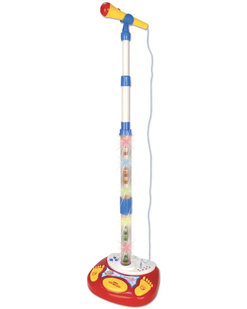 Микрофон със стойка Bontempi - Детска играчка със звук и светлина - играчка