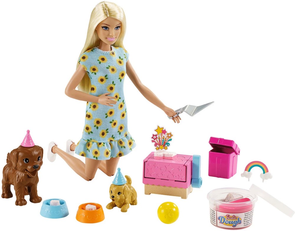 Кукла Барби с кученца - Mattel - На тема Barbie - играчка