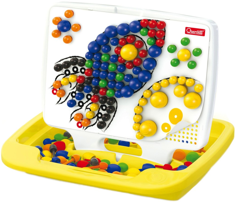 Мозайка Quercetti - Pixel Evo - Със 160 цветни кабърчета - играчка