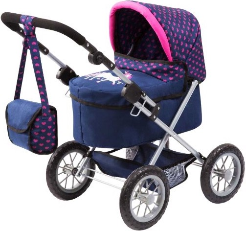 Количка за кукли с чанта Trendy - Bayer Design Количка за кукли с чанта Trendy - Bayer Design - С размери 40 / 67 / 68 cm - количка