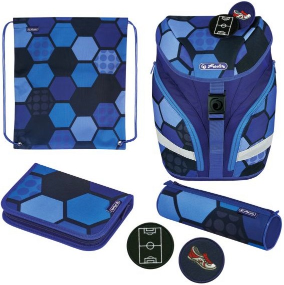 Ученическа раница Herlitz Softlight Plus - Комплект със спортна торба и 2 несесера от серията "Play Ball" - раница