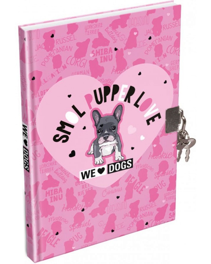 Таен дневник Lizzy Card - We Love Dogs - С ключета - детски аксесоар