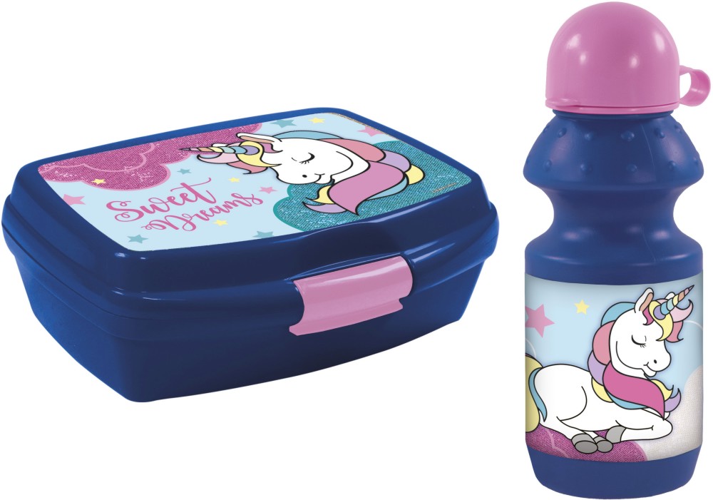 Бутилка и кутия за храна Derform - От серията Unicorn - продукт
