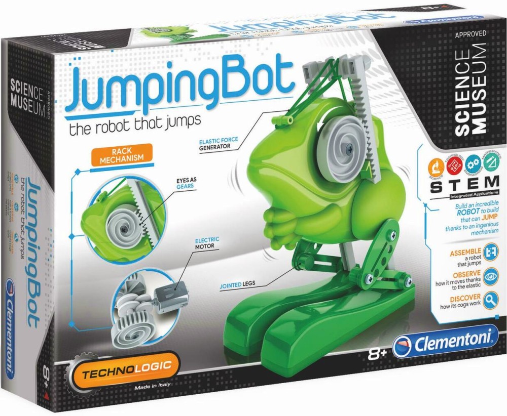 Робот за сглобяване Clementoni - Скачаща жаба - От серията Science - играчка
