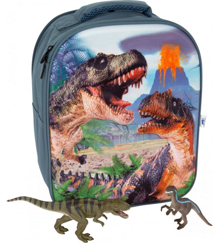 Раница за детска градина Mojo - Динозаври - В комплект с 2 фигурки от серията "Prehistoric and Extinct" - раница