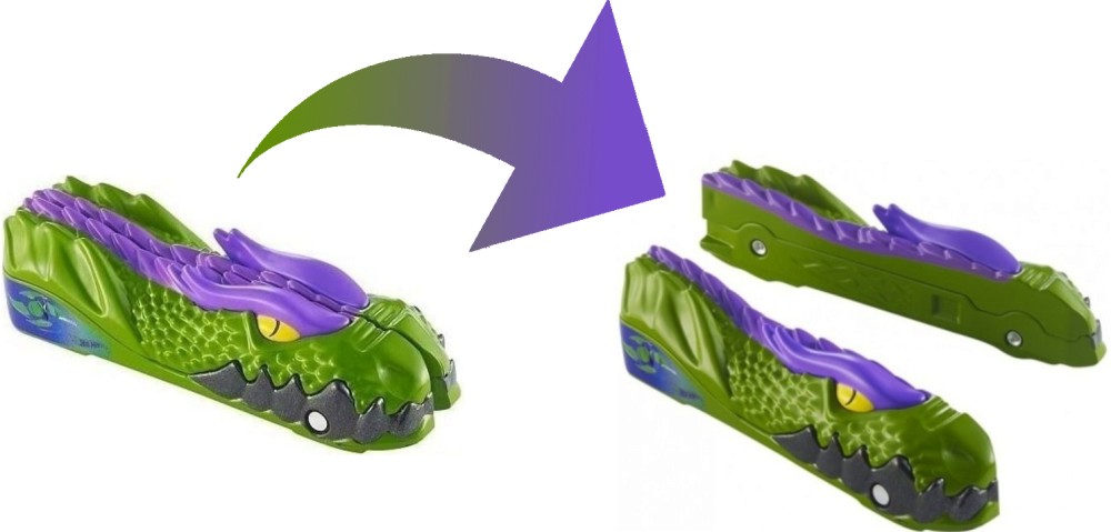  Mattel Split Speeders Diced Dino -   Hot Wheels - 