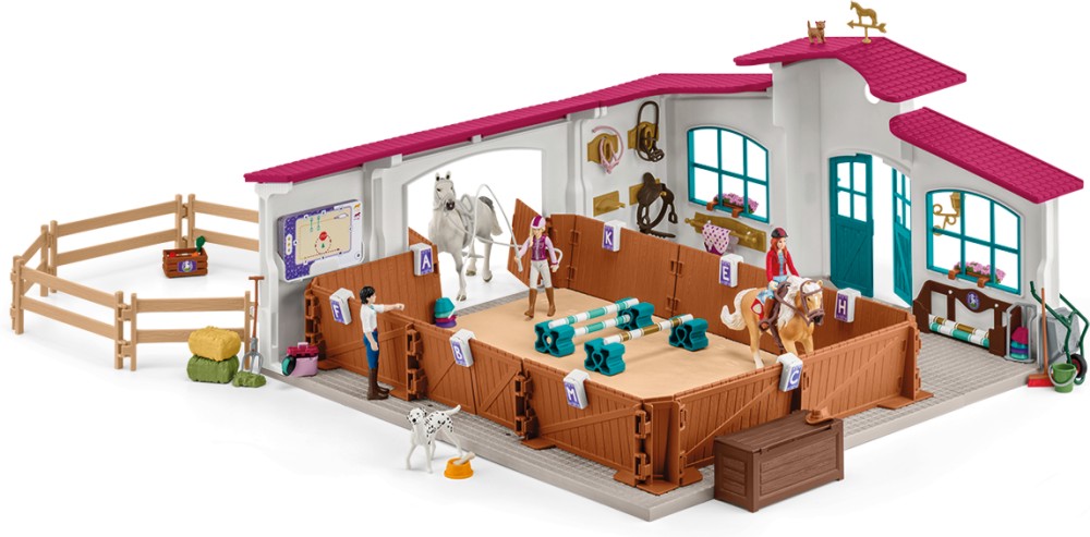 Конна арена с фигурки - Schleich Конна арена с фигурки - Schleich - От серията Horse Club - фигури