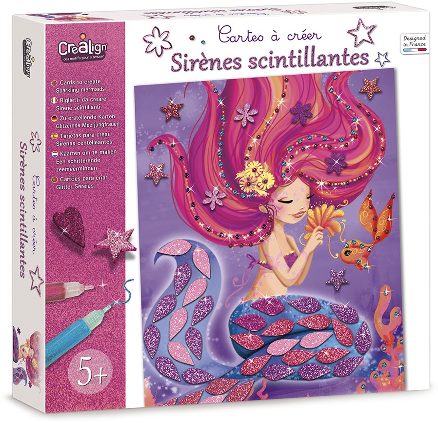 Декорирай с брокат CreaLign - Русалки Декорирай с брокат CreaLign - Русалки - Творчески комплект - творчески комплект