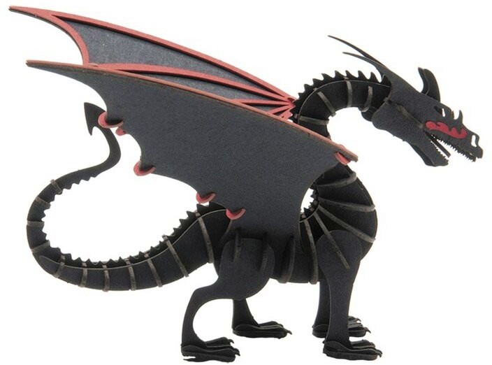 Картонен 3D модел за сглобяване Fridolin - Дракон - творчески комплект
