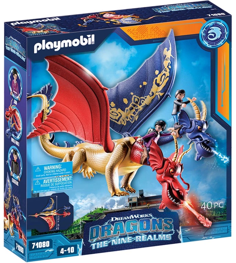 Playmobil Dragons - Деветте сфери: Двуглав змей Вю и Ви Playmobil Dragons - Деветте сфери: Двуглав змей Вю и Ви - играчка