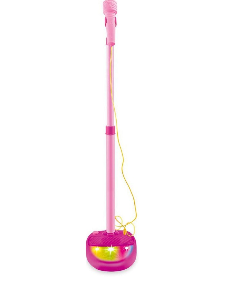 Микрофон със стойка  - Детски музикален инструмент със светлинни ефекти - играчка