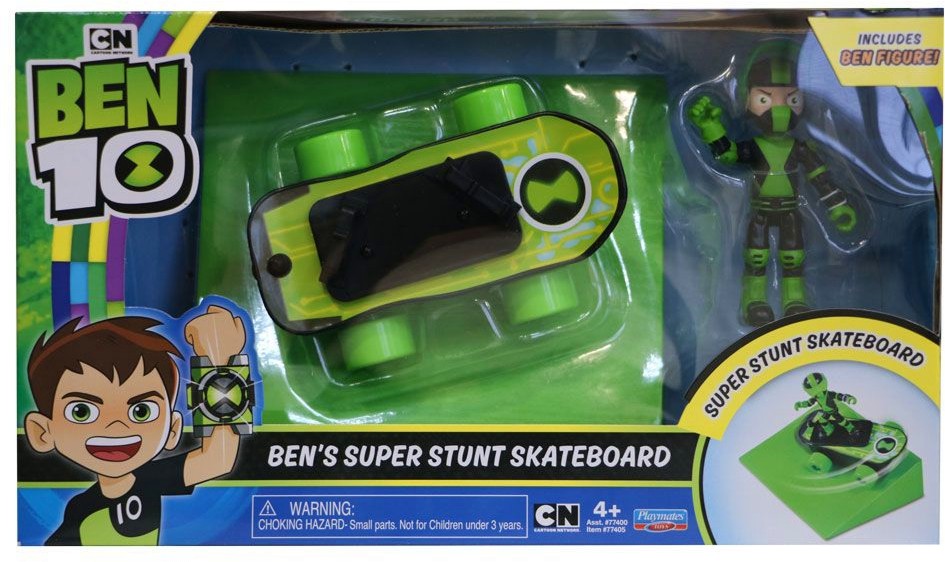 Екшън фигурка Playmates - Бен 10 със супер скейтборд - От серията Ben 10 - фигура