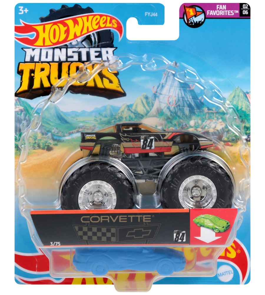    Monster Truck Mattel Corvette -     Hot Wheels: Monster Trucks - 