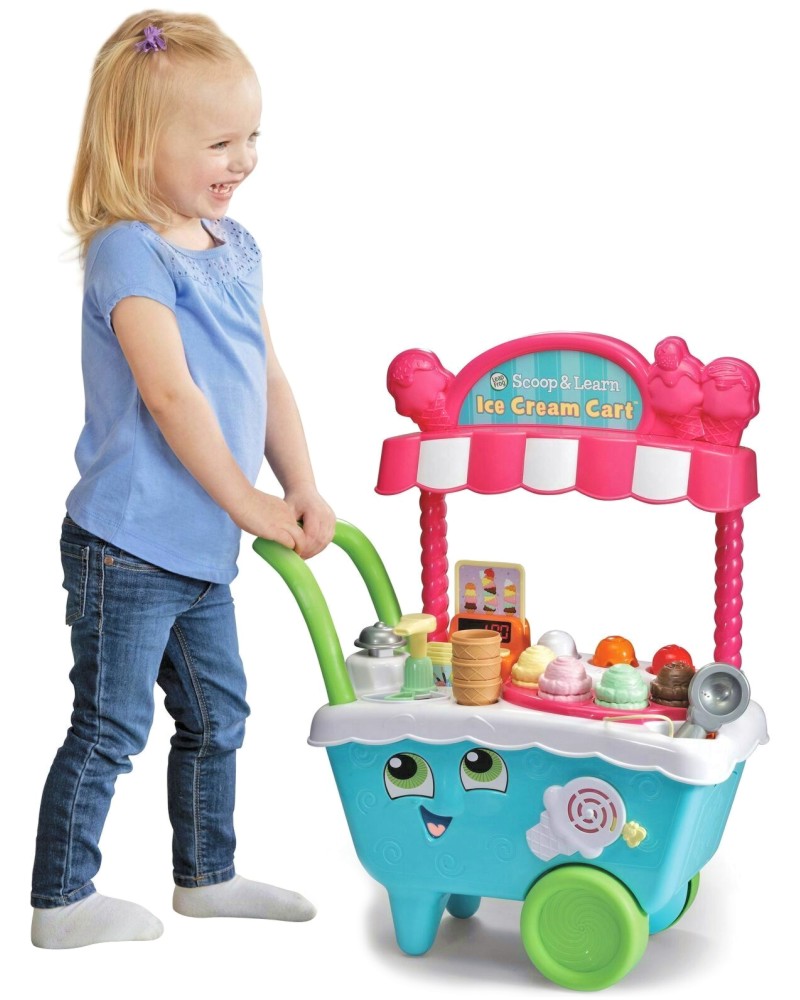 Интерактивна количка за сладолед LeapFrog Интерактивна количка за сладолед LeapFrog - С аксесоари - играчка