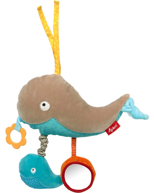 Кит - Мека играчка за бебешка количка от серията "PlayQ" - играчка