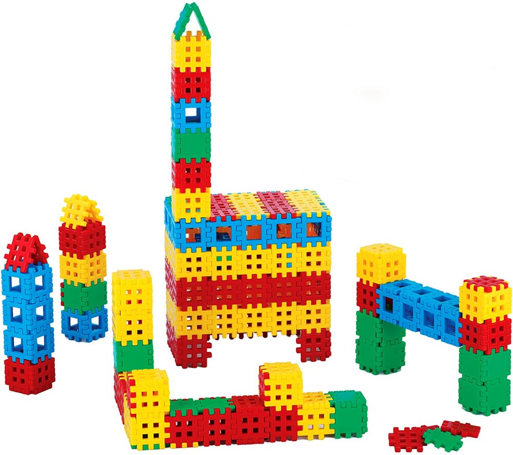 Детски конструктор от вафлени блокчета  - Комплект от 170 елемента - играчка