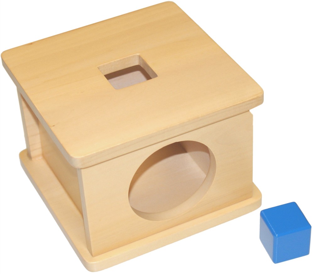 Дървен сортер с вратичка Дървен сортер с вратичка - По метода на Монтесори - играчка