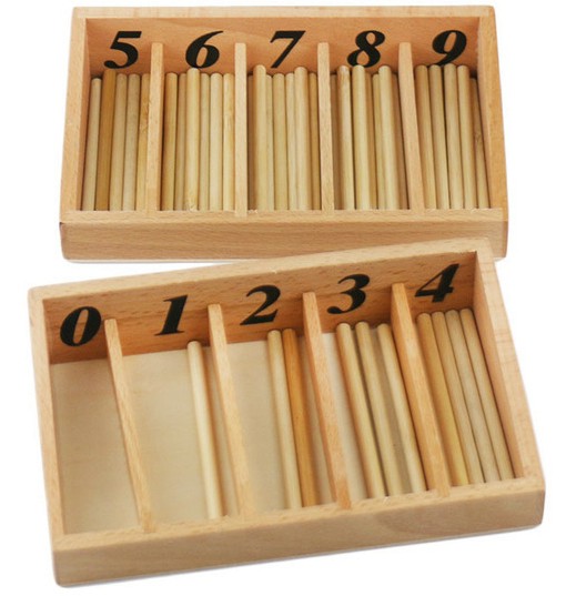 Уча се да броя с дървени клечки Уча се да броя с дървени клечки - По метода на Монтесори - играчка