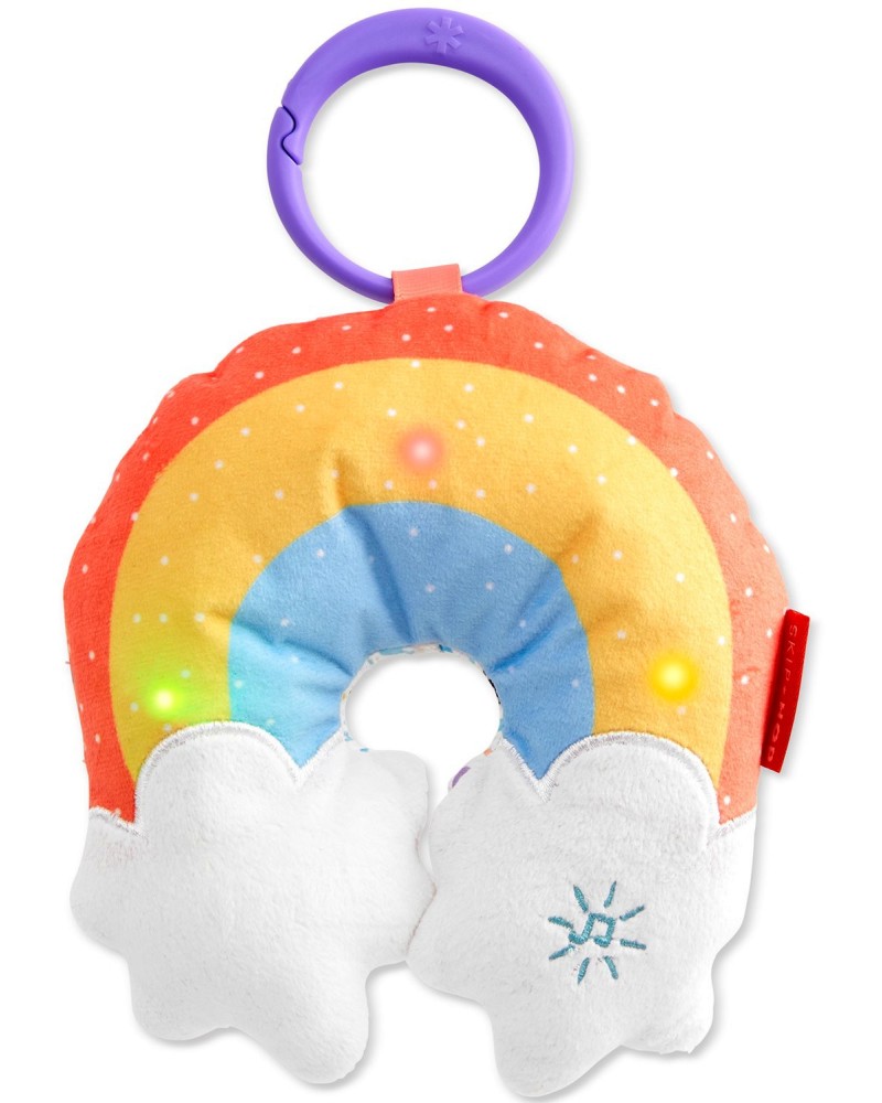 Дъга - ABC & Me - Плюшена играчка със светлинни и звукови ефекти за бебешка количка или легло - играчка