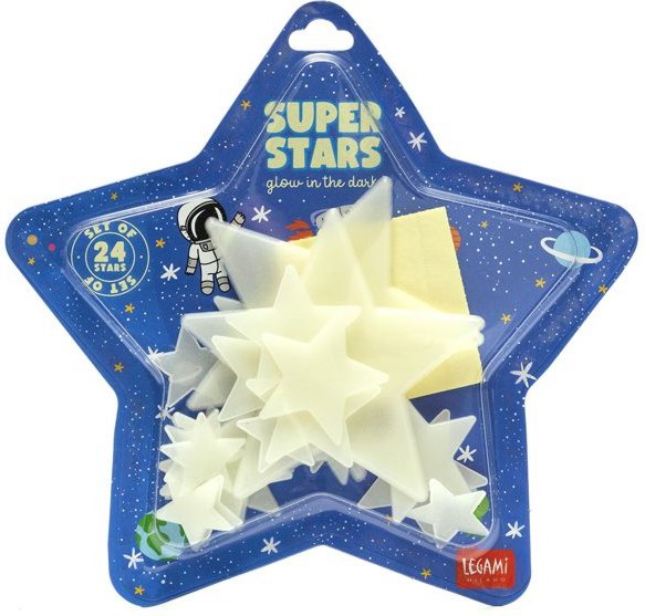Светещи звезди Legami Super Stars Светещи звезди Legami Super Stars - Комплект фосфоресциращи стикери - играчка