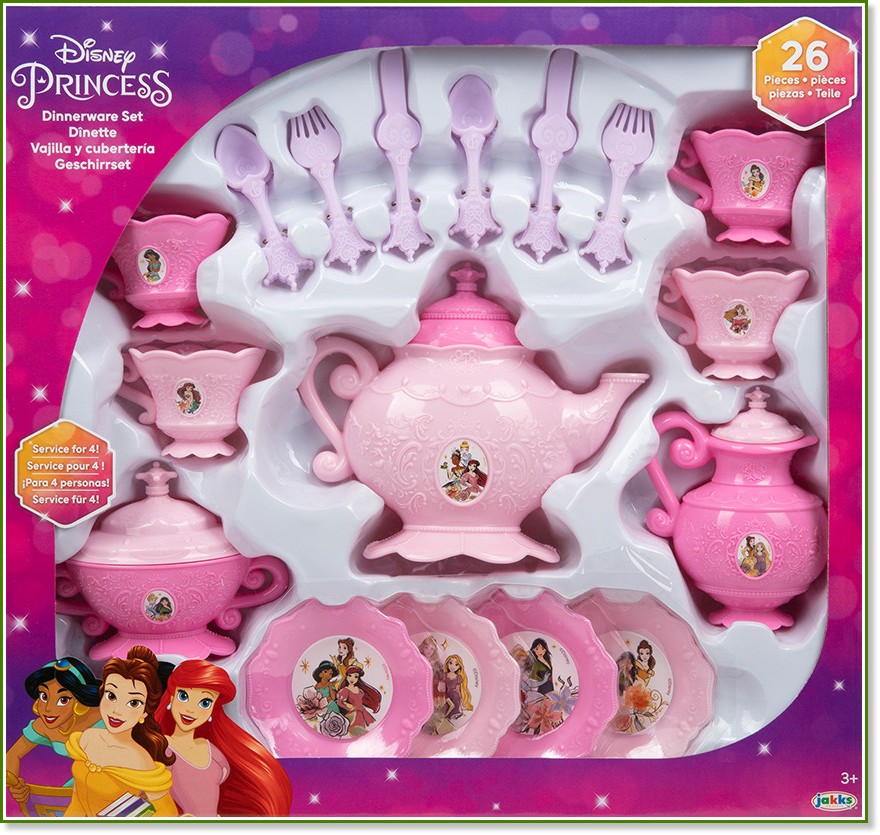 Сервиз за чай - Принцесите на Дисни - Детски комплект за игра - играчка