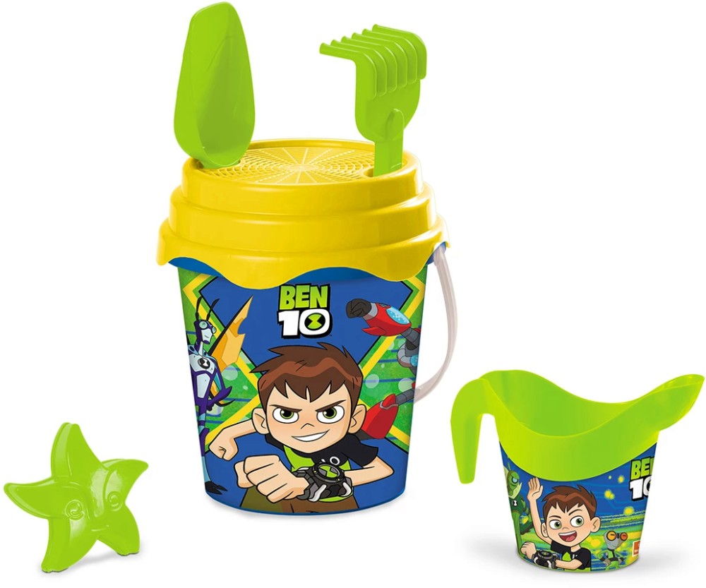 Кофичка за пясък Бен 10 - Mondo Кофичка за пясък Бен 10 - Mondo - С аксесоари - играчка